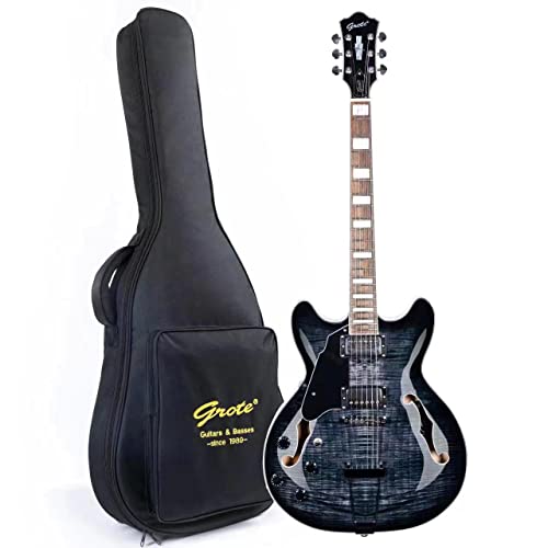 Grote Jazz Left-Handed Electric Guitar Semi-Hollow Body With GigBag