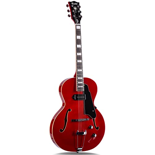 Redid RZT-22 Electric Guitar Classic Thinline Semi-Hollow-body Archtop P-90  single-coil pickup