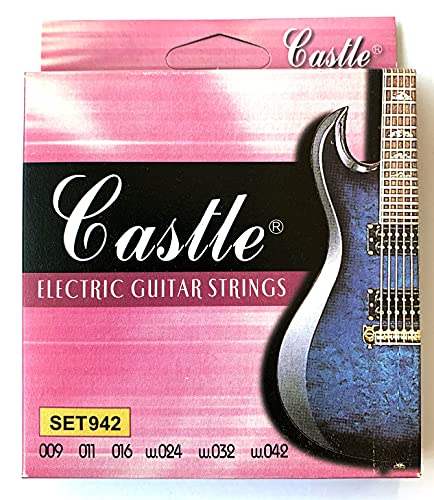 GROTE Castle Accessories Nickel Steel Electric Guitar Strings 6-Pack, EST942