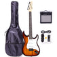 Grote Electric Guitar Beginner Kit Solid Body Full Size with Gigbag,20W AMP