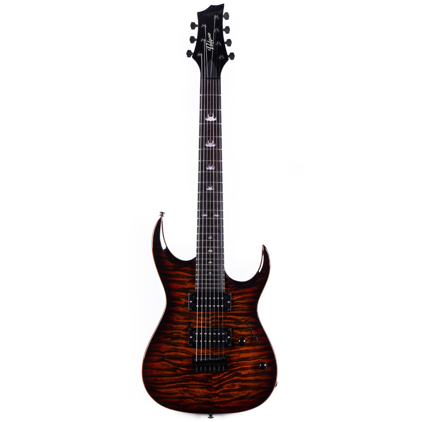 Volgoa GT7S-01 7 Strings Electric Guitar Mahogany Body With Flame Top Maple Neck