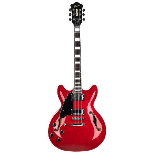 Grote Full Scale Left-Handed Electric Guitar 335 Style Semi-Hollow Body