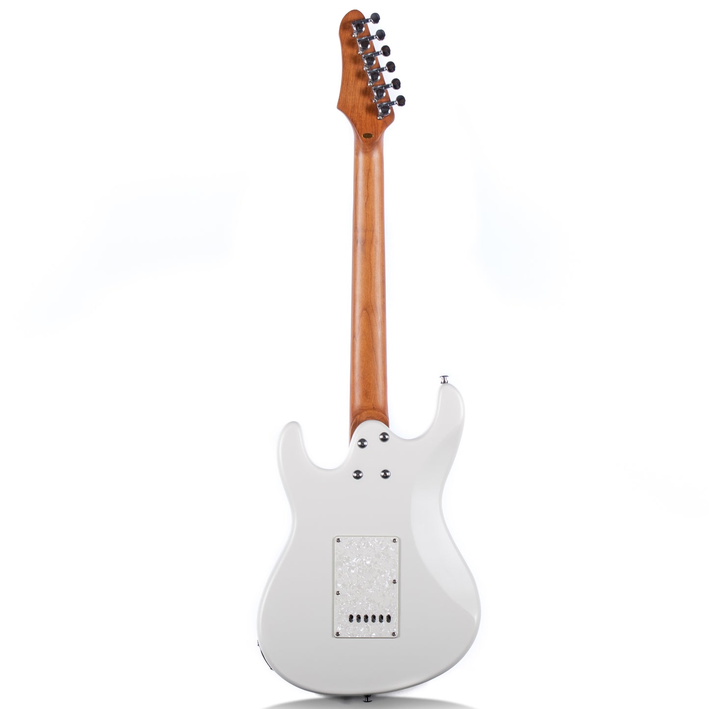 Volgoa VVS 6-String Solid Body Electric Guitar with Alder Body,Stainless Steel Frets,Featuring Tremolo System, with Plastic Pearl Pickguard and String Tree