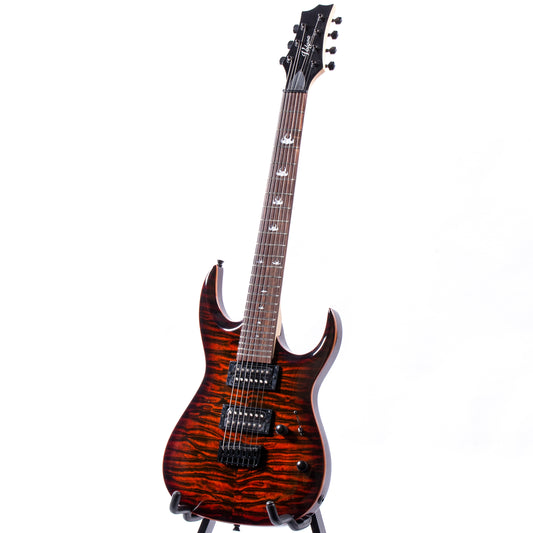 Volgoa GT7S-01 7 Strings Electric Guitar Mahogany Body With Flame Top Maple Neck