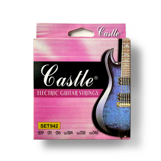 REDID Castle Accessories Nickel Steel Electric Guitar Strings 6-Pack,