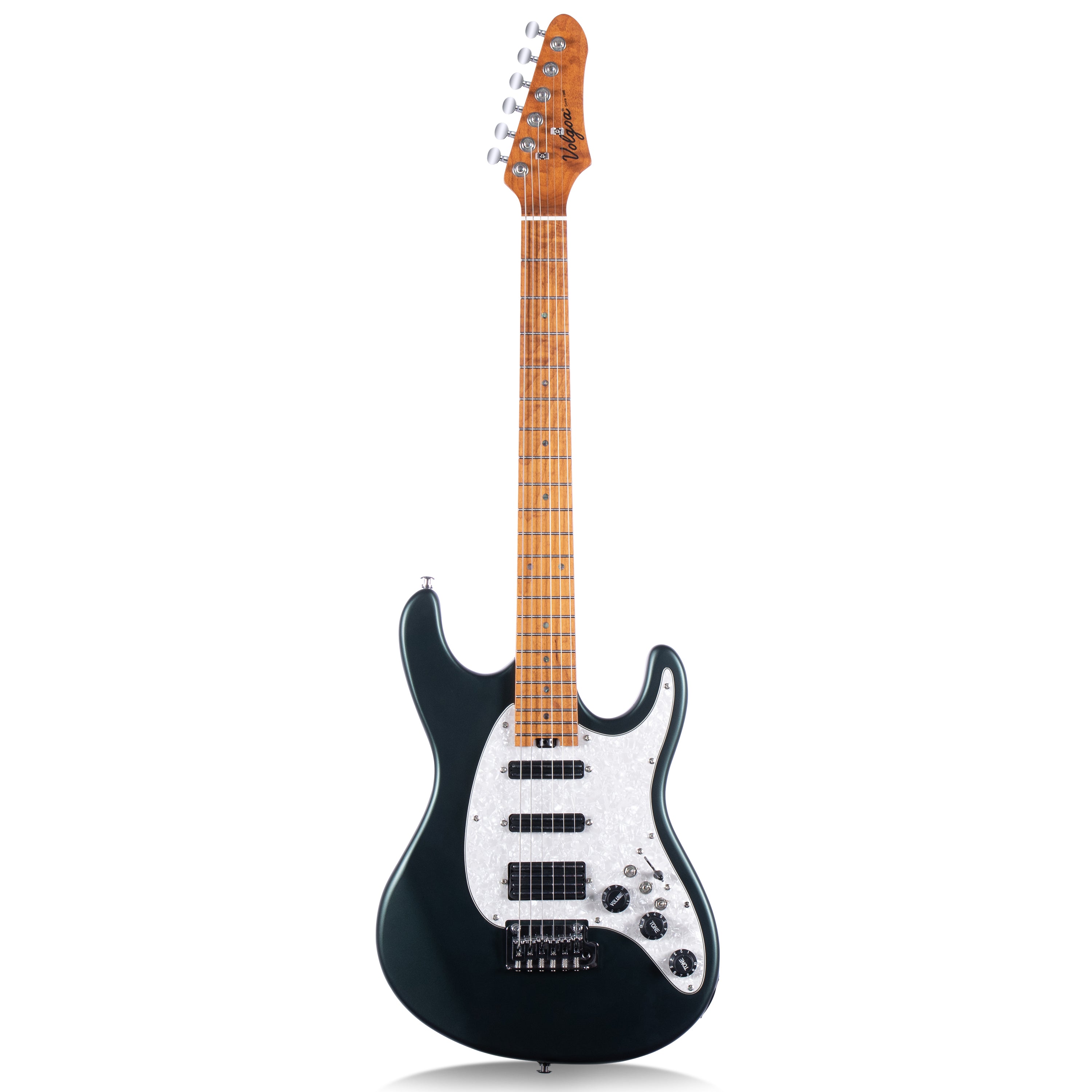 Volgoa VVS 6-String Solid Body Electric Guitar with Alder Body,Stainless  Steel Frets,Featuring Tremolo System, with Plastic Pearl Pickguard and  String ...